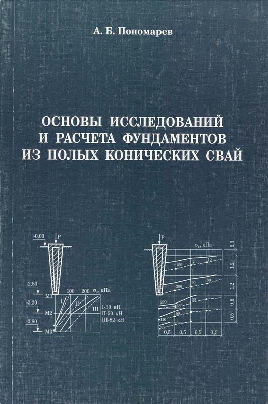 Пономарев А.Б. Основы исследований и расчета фундаментов из полых конических свай: Учебное пособие. - М.: Издательство Ассоциации строительных вузов, 2005. - 160 с.