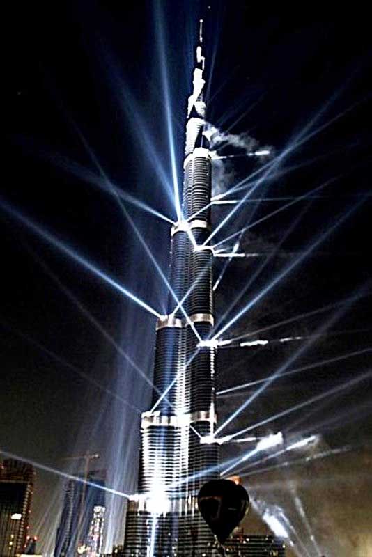 Подсветка башни «Burj-Khalifa»