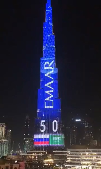 Подсветка башни «Burj-Khalifa»