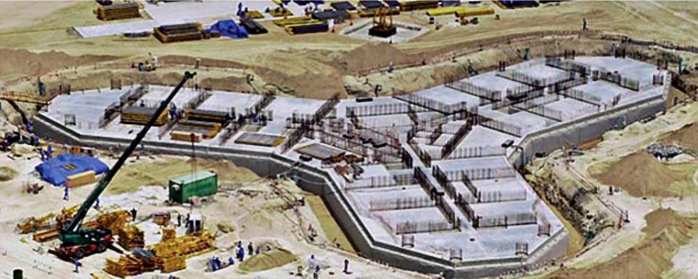 Строительство свайно-плитного фундамента небоскреба «Бурдж-Халифа»