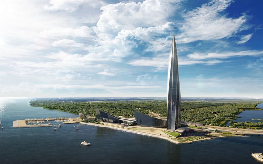 Общественно-деловой комплекс «Лахта Центр» украсил морское побережье Санкт-Петербурга