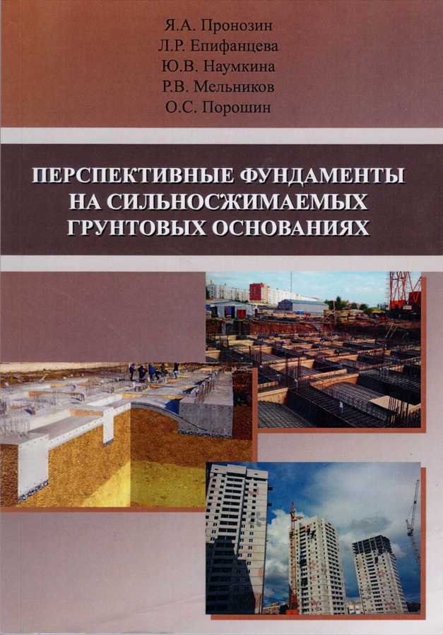Монография Пронозина Я.А. и др. «Перспективные фундаменты на сильносжимаемых грунтовых основаниях»