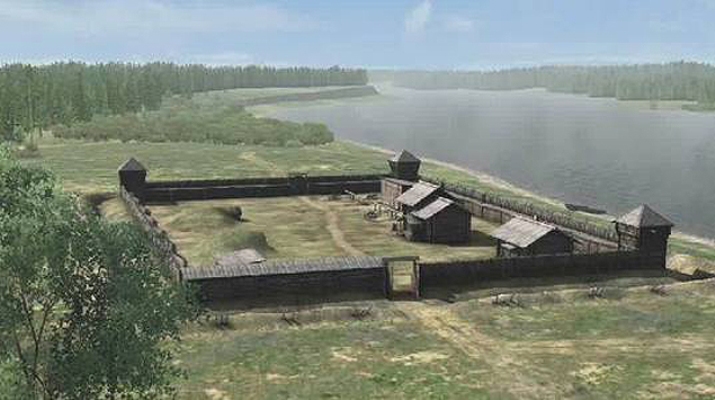 Компьютерная реконструкция Умревинского острога