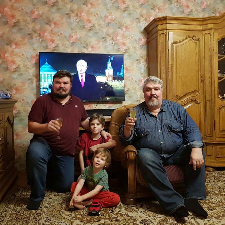 Матвей Леонидович, Владимир Владимирович Путин, Савва, Филипп и Леонид Викторович Нуждины